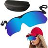 Generisch Occhiali da sole con clip, occhiali da sole sportivi ultraleggeri per cappello, eleganti, alla moda, senza montatura, per ciclismo, guida, pesca e arrampicata all'aperto