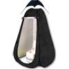 MOUNTALL Tenda portatile per esterni, istantanea, per la privacy, campeggio, doccia, WC, spogliatoio, colore: nero