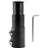 Voarge Rehausse - Asta per manubrio bicicletta, MTB, estensore regolabile, prolunga per manubrio in lega di alluminio, allungamento, per bici da strada BMX nero, 28,6 mm