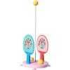 Generic Set Tennis Tavolo Familiare Asse Flessibile Elastico, Base ABS 18 Cm, Struttura 1 M, Coppia Racchette, Tre Palle, Materiale Portatile Esercizio Individuale Giovani Adulti Interno Esterno