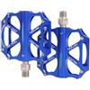 ZUZZEE Pedali per bici in alluminio CNC, leggeri, design a doppio cuscinetto con superficie antiscivolo per MTB su strada e ciclismo urbano (blu)
