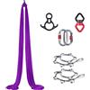 Generic Amaca aerea da yoga, amaca ad aria per yoga e danza acrobatica, kit altalena per yoga aereo, con materiale di seta resistente, per allenamento a casa e lezioni di yoga