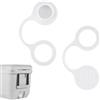 NQEUEPN 2pz Tappi di Scarico per Refrigeratori Igloo da 25-70 QT, Tappo di Scarico Filettato con Cordino Ricambio per Refrigeratori (Bianco)