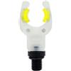 Generic Supporto per canna da pesca notturna a riva, design con inserto luminoso, cuscinetti morbidi per canna e base filettata per configurazioni di pesca, supporto per forcella, testa a terra, pescatore a