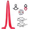 Generic Amaca aerea da yoga, amaca ad aria per yoga e danza acrobatica, kit altalena per yoga aereo, con materiale di seta resistente, per allenamento a casa e lezioni di yoga
