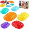 Generisch Pietre per l'equilibrio per bambini, 6 pezzi colorati a forma di tartaruga per coordinazione, allenamento di equilibrio e gioco attivo