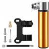 Caswynlife Pompa ad alta pressione 120 psi pompa portatile in lega di alluminio con ago per pallone, bici da strada, basket, calcio, pallavolo, campeggio (oro)