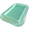 Gvblkq Lettino gonfiabile per piscina, sedia a sdraio pieghevole ergonomica, materiale PVC, eccellente sistema di supporto, poggiatesta regolabile per esterni, lago, vacanze, viaggi, cortile, 170 x 110 x 25
