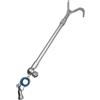 Allthingstore Staffa in alluminio tipo S per canne da pesca e antenne, compatibile con diametri standard e superfici di montaggio (argento)