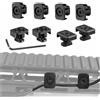 APLUSGEAR Kit di controllo filo in plastica ABS 8 pezzi per sistemi compatibili M-Lok, per M300 M600 PEQ-15 Light Picatinny pressostato clip cavo