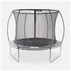 sweeek Trampolino 305cm Rotondo con Rete di Protezione Interna Grigio - 303x303x76 cm
