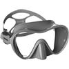 Mares maschera subacquea adulti unisex tropical ideale per snorkeling e immersioni, maschera sub frameless con esteso campo visivo in silicone disponibile in diverse colorazioni (Grigio)