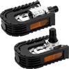 QWORK® Pedali per bicicletta Klapppedal, pedali in alluminio con riflettori, filettatura 14mm (9/16), anti-ruggine e antiscivolo, per Pedelec, MTB e biciclette da corsa