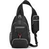 Generic Borsa a tracolla unisex in nylon per esterni, multiuso, a tracolla, per ciclismo, viaggi, passeggiate, uso quotidiano, pendolarismo, Arancione, One Size, Zaini da viaggio
