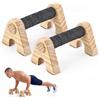 Cepolawa Parallel Calisthenics,Parallele Basse mit 8 Cuscinetti Antiscivolo, Maniglie per Flessioni in Legno,Push Up Bar Fitness for Home Fitness for Calisthenics Equipment