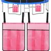 Generisch Set di 2 borse per scarpe per tappeto elastico, con grande capacità, grande organizer in rete, per giocattoli, all'aperto, piscina, allenamento, campeggio, , cortile e bambini, Colore: rosa