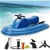 Generic Jet Ski Gonfiabile Elettrico, Motore Brushless 500W/700W, Batteria 10000/16000mAh, Telecomando 3-9km/h, Jet Boat 2 Persone per SUP Nuoto E Immersioni 500W10A