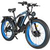 PHILODO Bicicletta elettrica per adulti, 26 x 4,0 pollici Fat Tire 48V 17,5Ah/22Ah batteria rimovibile Ebike Biciclette elettriche, 21 velocità, freno a disco idraulico