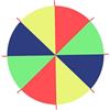 Nukinp Paracadute per Bambini con Maniglie, Paracadute Arcobaleno da 10 Piedi per Giochi Cooperativi di Gruppo di Ginnastica, Giochi Multicolori per 10-16 Bambini
