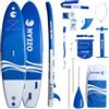 ATAA Tavola da surf gonfiabile Ocean, 350 cm, XXL, 2 persone, 11 accessori, blu (blu)