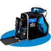 STYNGARD Borsa per pattini da ghiaccio da donna e da uomo, con scomparto per casco [40 L] - Borsa per pattini con spazio extra per casco e accessori da sci - Modello ISCHGL (nero-bianco)