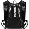 MUU Gilet Idratazione Running Traspirante Uomo Donna, Zaino Running Leggero Con Strisce Riflettenti, Cinghie Regolabili E Tasche Con Cerniera Per Trail Running, Escursionismo, Ciclismo