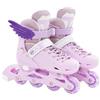 Caskunbsy Pattini in linea per bambini, misura regolabile 35-39, pattini in linea rigidi a 360°, con ruote in PVC luminose, per ragazzi e ragazze dai 8 anni in su, per interni ed esterni