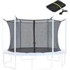 Xoeryoy Rete di sicurezza per trampolino, rete sostitutiva per trampolino con vestibilità sicura per trampolini rotondi da 10 piedi, nera