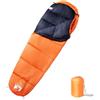 Ziaphsol Sacco a pelo a mummia per adulti, 3 stagioni, in poliestere 190T con imbottitura in polipropilene, 222 x 74 cm, 800 g, mimetico, leggero, per escursioni, viaggi, attività all'aperto