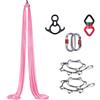 Generic Amaca aerea da yoga, amaca ad aria per yoga e danza acrobatica, kit altalena per yoga aereo, con materiale di seta resistente, per allenamento a casa e lezioni di yoga
