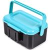 Generic Porta esche vive compatto con coperchio stretto, scatola per esche da pesca ad alta capacità durante la pesca e pratica scatola per accessori facile da pulire