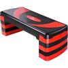 MAXSTRENGTH Stepper aerobico con 5 livelli di gradini regolabili (10/15/20/25/30 cm), cardio, pesi, yoga, allenamento, step board, antiscivolo, per casa/palestra/ufficio, routine, fitness, allenamento (rosa)