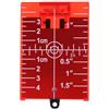 QOXEZY Targhetta con supporto, 11,5 x 7,4 cm, per linee verdi/rosse, uso interno/esterno, per allineamento di pareti e pavimenti (rosso)