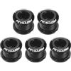 QUARKZMAN 5Pcs Single Chain Ring Bolts M8 in Lega di Alluminio Dadi Pedivella Bicicletta Vite Tiara Catena per Road Bike Mountain Bike Nero