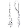 JO WISDOM Orecchini Infinito Twist Argento 925 Donna con AAA Zirconia cubica