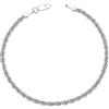 ASDULL Bracciali a corda in argento Sterling 925 da 2/3/5 mm argento/oro placcato braccialetti per donne braccialetto a catena a corda per uomo 16,5-22,9 cm, 7, Argento Sterling Argento, Non pietra