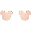 Disney Orecchini Disney a Bottone con Mickey Mouse, Acciaio Inossidabile placcato in Oro Rosa per ragazze, gioielli Disney