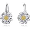 VONALA Orecchini da donna a forma di margherita, in argento Sterling 925, con chiusura a monachella, placcati oro, idea regalo per lei