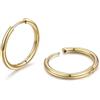 PROSTEEL Orecchini Uomo Donna 16mm Cerchio Piccoli Huggie Acciaio Impermeabile