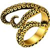 ChainsHouse Anello da uomo e da donna, in acciaio inox, placcato oro 18 kt, stile retrò, punk, gotico, antico, polipo, serpente, rettile (con confezione regalo), 13, Metallo, Non pietra preziosa