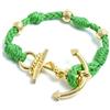 MIA's Love Boat - Bracciale con Sfere tra i Nodi e Chiusura ad Ancora Grass