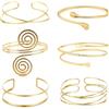 Tutukyle 6pz Braccialetti da Braccio Donna, Regolabile Set Minimalista Semplice Greco Bracciale di Nozze Gioelleria