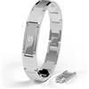 SERASAR Bracciale Uomo Acciaio Inox Catena Cubana Argento Compleanno 20cm