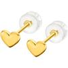 TIME ROAD Orecchini LU00027 Oro Cuore Donna, Oro, Nessuna pietra preziosa
