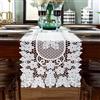 auons Runner da tavola in pizzo bianco per comò, sciarpa all'uncinetto, centrini da tavolo, eleganti tovagliette per casa, banchetti, matrimoni, festival, feste, decorazione da tavolo, 30,5 x 91,4 cm