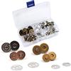 WANGCL Bottoni magnetici per Borse, 20 Set da 14 mm e 18 mm, Chiusura a Bottone in Metallo, per Fai da Te, Cucito, Borse, Vestiti e Borse in Pelle