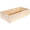 Creative Deco Organizer Scatola in Legno di Pino Naturale | 40 x 20 x 9 cm | Contenitore Portaoggetti Salvaspazio Impilabile per Armadio, Cucina, Bagno e Ufficio | Base in MDF, Ideale per Decoupage