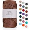 Makromecity Filato Macramè 2mm x 115m Corda Macramè Premium in Poliestere Polipropilene per Artigianato, Decorazioni per la Casa, Tovagliette, Borsa a Spalla, Borsa a Mano, Runner, Catenella per Ciuccio, 20