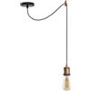 LEDSone Lampada a sospensione vintage a forma di ragno, 195 cm, regolabile, in ottone giallo, cavo a 3 conduttori, attacco E27, lampada a sospensione per cucina, bar, loft, soggiorno