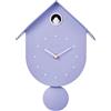 I-TOTAL® - Orologio a Cucù Colorato da Parete con Uccellino - Design Moderno, Orologio Decorativo per Casa, Cucina e Cameretta (VIOLA PASTELLO)